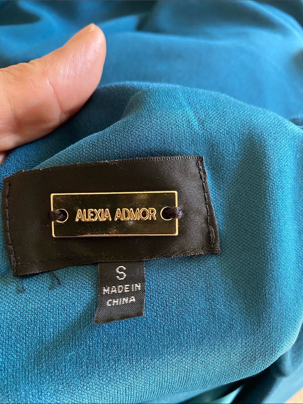Alexia Admor One-Shoulder Teal Dress - Picture 5 of 6